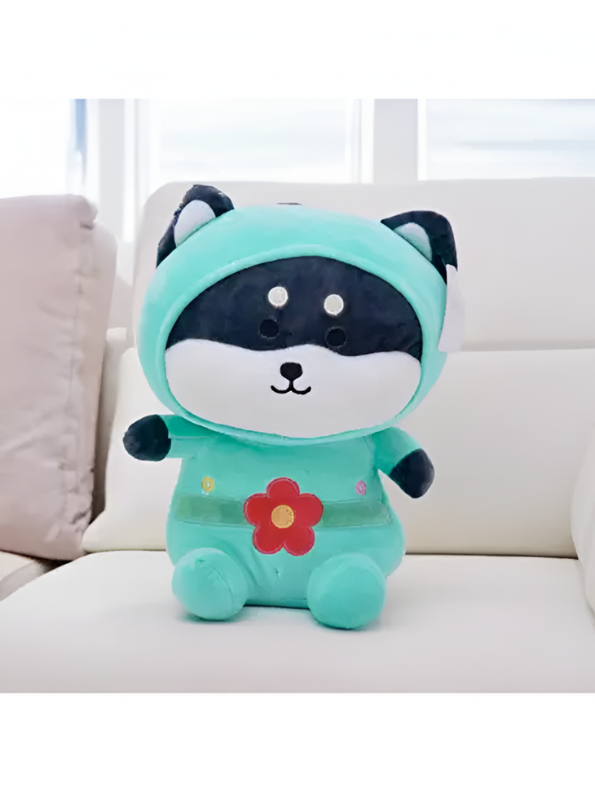 Cute Shiba Inu Dog Plush Toy in Frog Costume | Kawaii Stuffed Animal Soft Toy LMI14146