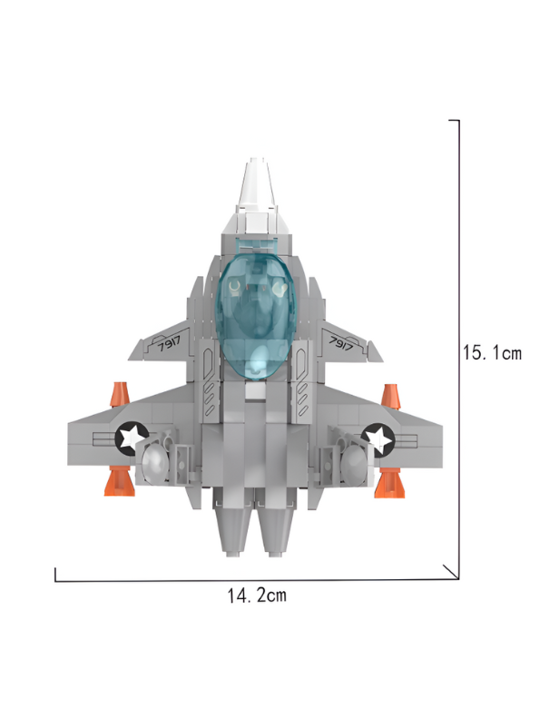 COGO Fire Fang Series 7917 – Aerial Military Fighter Jet Building Blocks Toy (265 Pieces) with Soldier Pilot Model, Suitable for Kids 6+ TV5835