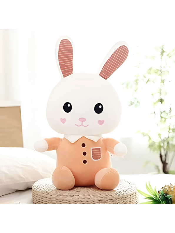 Orange - Fluffy Bunny Plush Toy for Kids | Adorable Soft Toy Cuddly Stuffed Rabbit LMI9548