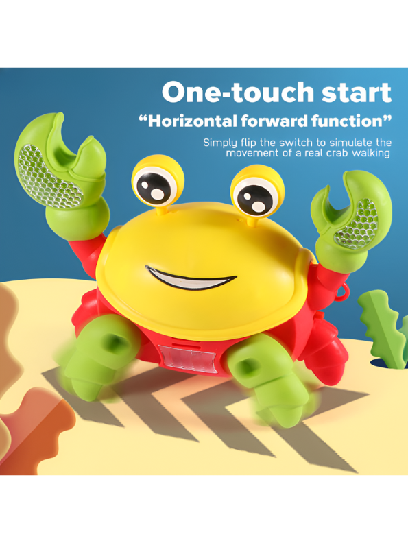 Red - Musical Light-Up Crawling Crab Toy for Babies | Interactive Tummy Time & Developmental Toy – LMI14940