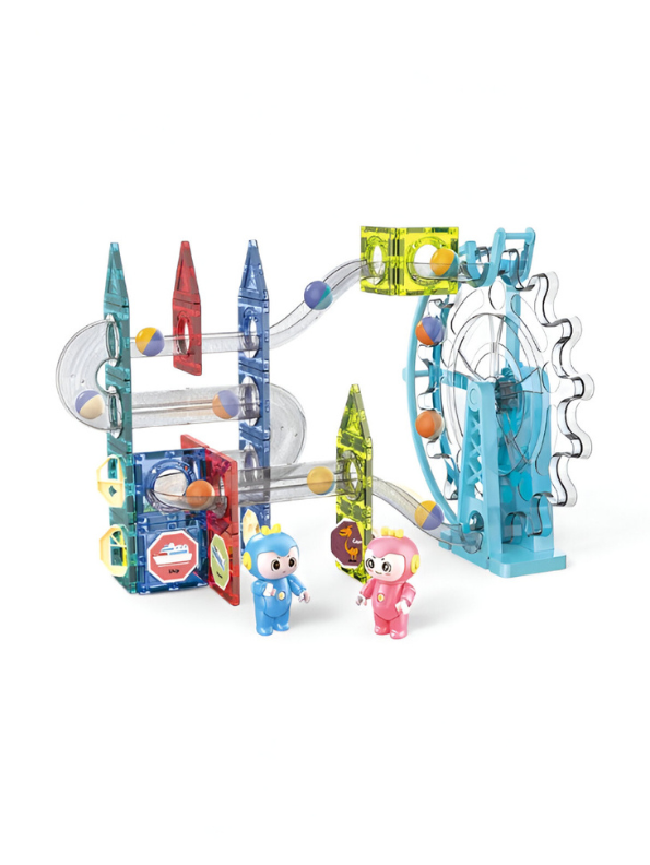 Magic Magnetic Blocks Marble Run Building Block Set - 109 PCS Ferris Wheel & MUSIC TOY LEGO Set - STEM Educational Toy TV1137