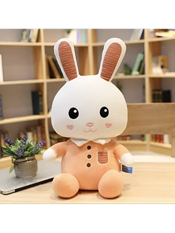 Orange - Fluffy Bunny Plush Toy for Kids | Adorable Soft Toy Cuddly Stuffed Rabbit LMI9548