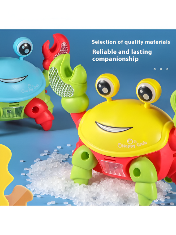 Yellow Musical Light-Up Crawling Crab Toy for Babies | Interactive Tummy Time & Developmental Toy – LMI14940