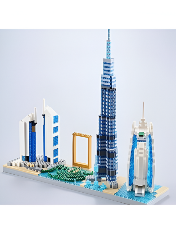 Dubai Skyline Architecture Micro Building Blocks – 2,545 Pieces Cityscape Model Toy (LEGO-Compatible) TV5884