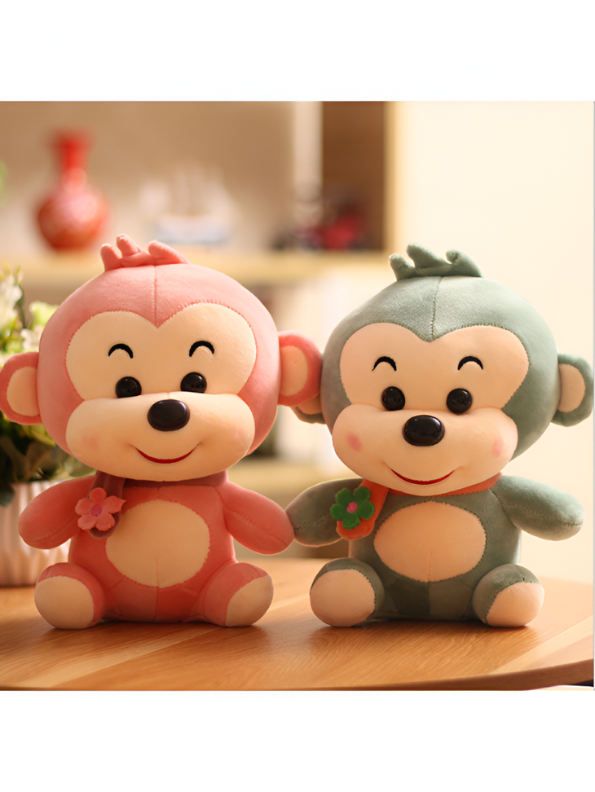 Happy Green Monkey Plush Toy | Cuddly Stuffed Animal Soft Toy For Kids LMI14144