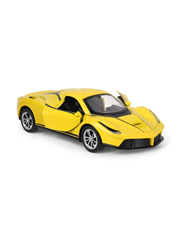 Ferrari LaFerrari Toy Car 1:28 Scale for Kids & Adults | Premium Pull Back Action Model LMI14892