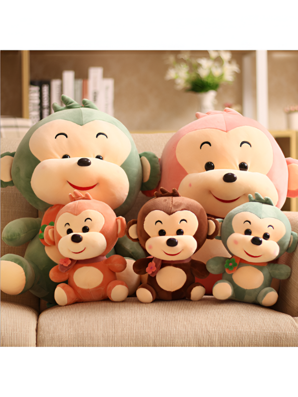 Happy Green Monkey Plush Toy | Cuddly Stuffed Animal Soft Toy For Kids LMI14144