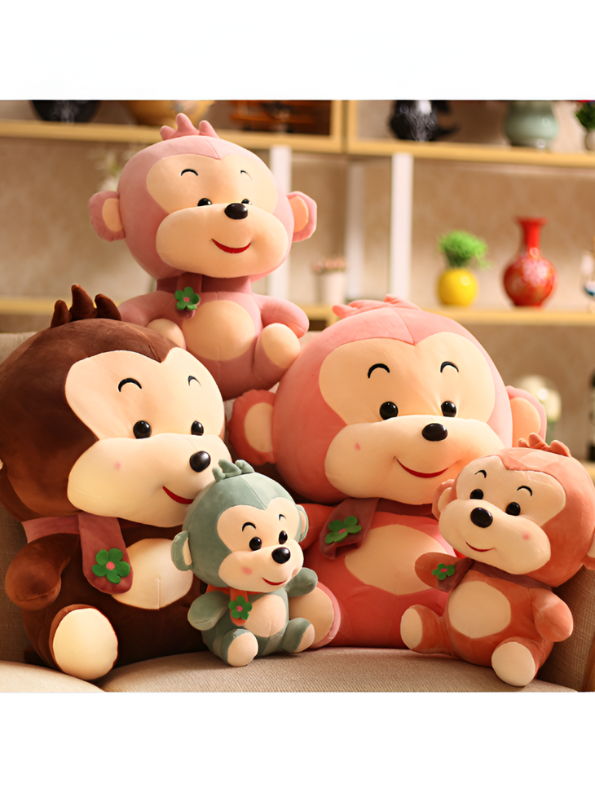 Happy Green Monkey Plush Toy | Cuddly Stuffed Animal Soft Toy For Kids LMI14144