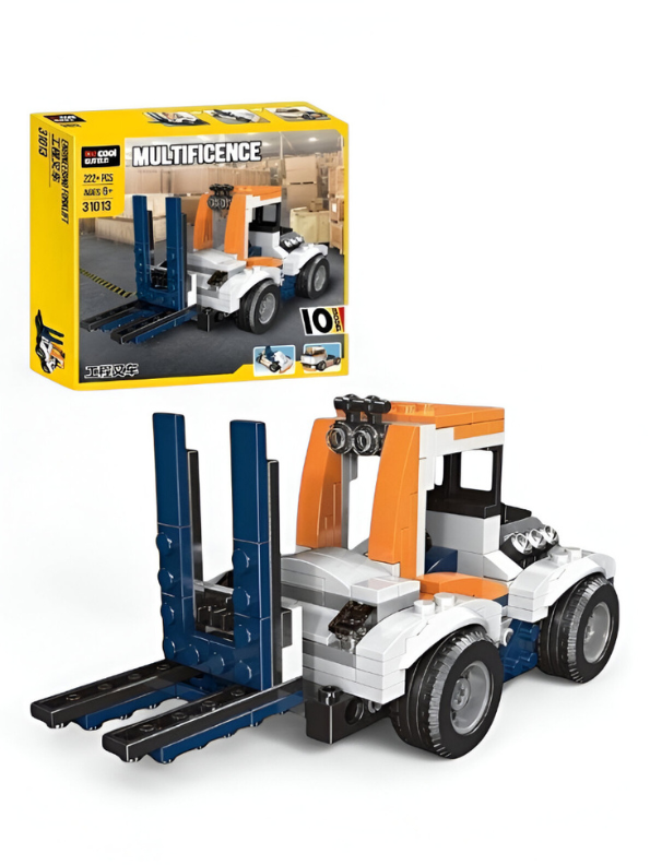 Forklift Truck Building Block Set - 222+ PCS MULTIFICENCE LEGO Set - Construction Vehicle Toy for Ages 6+ TV5053