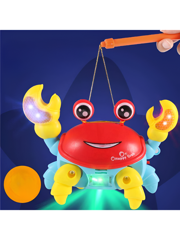 Red - Musical Light-Up Crawling Crab Toy for Babies | Interactive Tummy Time & Developmental Toy – LMI14940