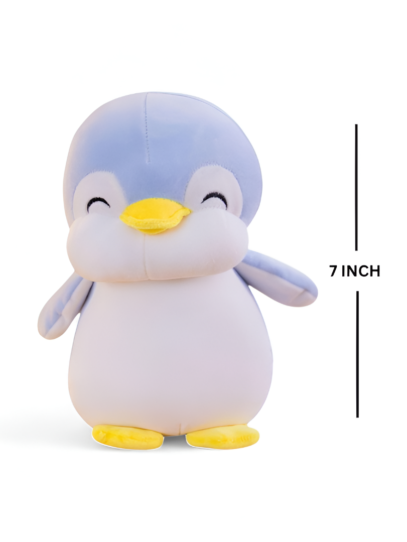 Blue - Happy Waddle Penguin Soft Toy - 7 Inch Plushie for Kids & Adults LMI11604