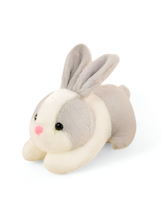 Cute Grey and White Bunny Stuffed Animal - Cuddly 8" Rabbit Soft Plush Toy for Kids LMI11102