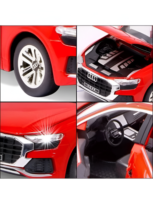 Red - Audi Q8 SUV Diecast Model Car 1:24 Scale | Premium Luxury Crossover Diecast Collector LMI14131