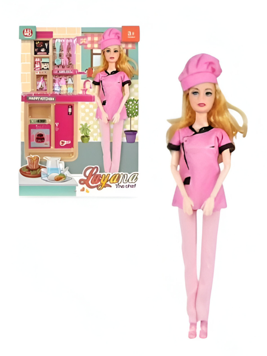 Loyana The Chef Doll (11-Inch) | Pink Cook Uniform & Hat | Career Fashion Doll for Kids LMI13715