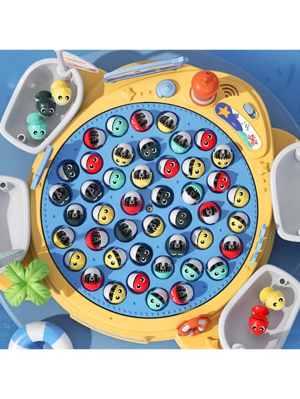 Electric Fishing Game Table with Legs, Rotating Board & Music for Kids Ages 3+ NX15668