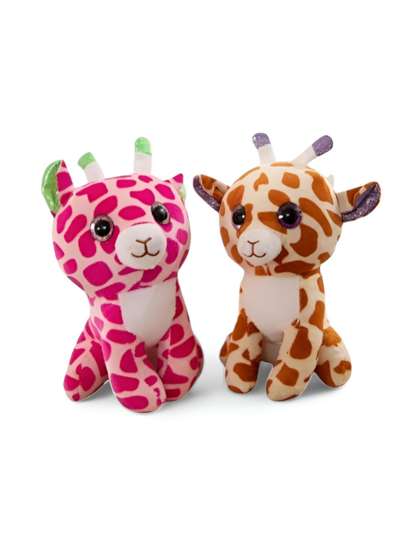 Yellow - Glitter-Eyed Giraffe Plush Toy - 7 Inch Stuffed Soft Toy Animal for Kids LMI11913