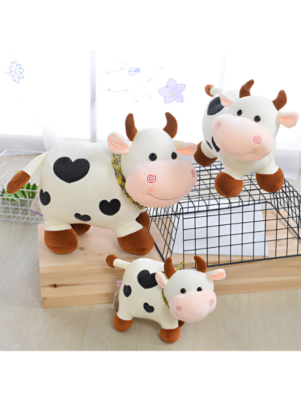 8-inch Spotted Cow Plush Toy | Adorable & Huggable Stuffed Animal Soft Plush Toy LMI11373