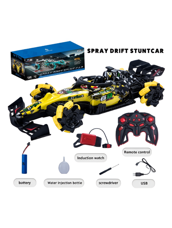 Yellow - High-Speed RC Formula Racing Car Toy | Remote Control Electric Stunt Vehicle for Kids LMI10739