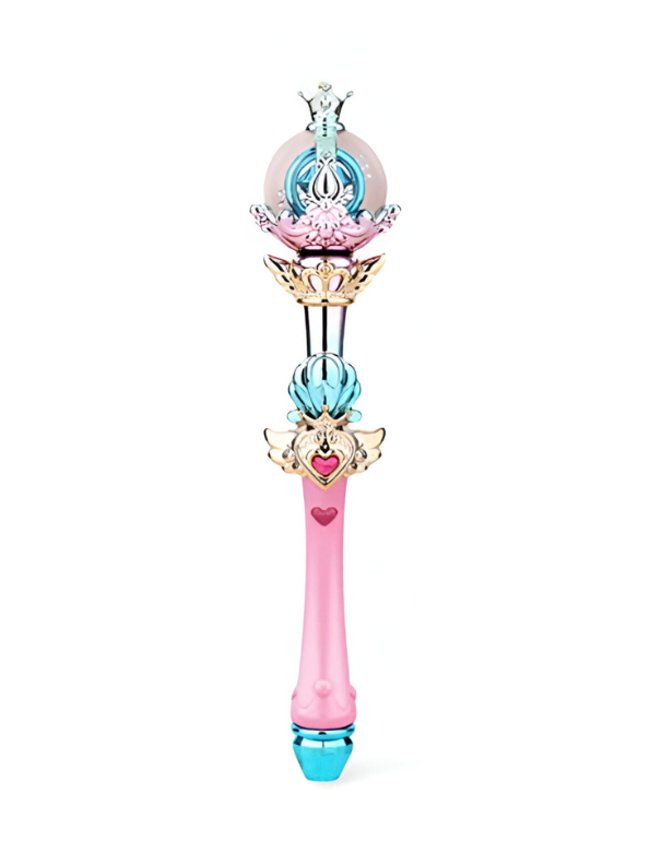 Magical Girl Crown Scepter Toy Prop - Pink and Blue Fantasy Wand NX12323