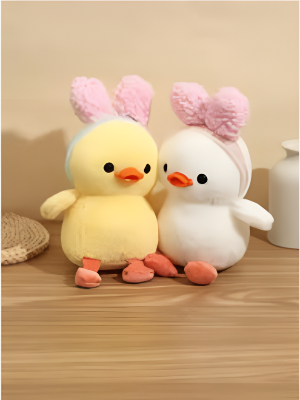Yellow - Plush Duck Toy with Bunny Ears - Adorable & Soft Toy Duck Stuffed Animal LMI11592