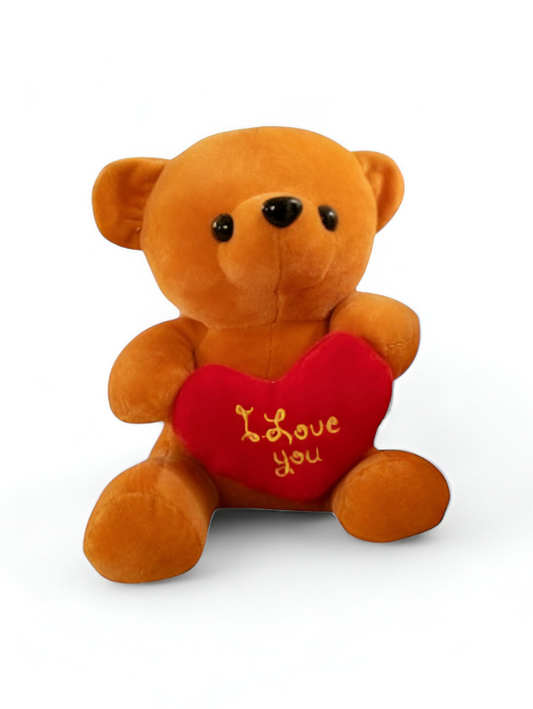 Cute Brown Teddy Bear with Red "I Love You" Heart - Perfect Valentine's Day & Anniversary Gift LMI11922