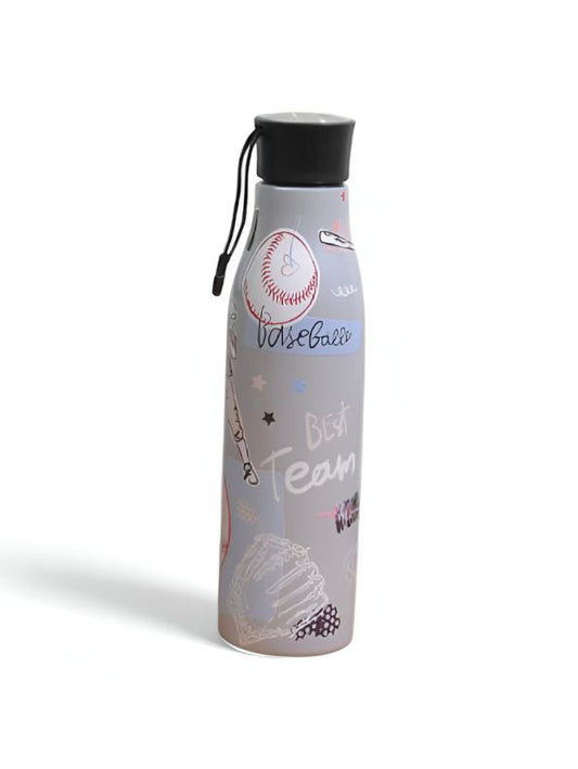 Stylish Graffiti Print Sports Water Bottle | Hydration for Gym, School & Activity  NOVGBT-8377