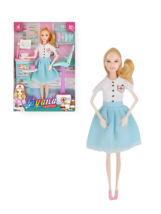 Loyana The Dentist Doll (11-Inch) | Blue & White Uniform Career Fashion Doll for Kids 3+ LMI14801