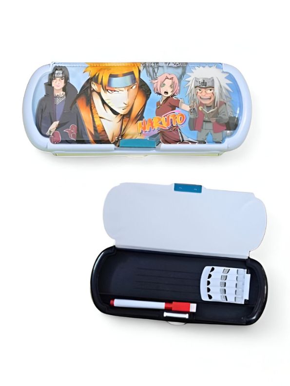 Official Naruto Character Print Pencil Box - Featuring Itachi Uchiha, Naruto Uzumaki, Sakura, and Jiraiya NOVHBC-188562