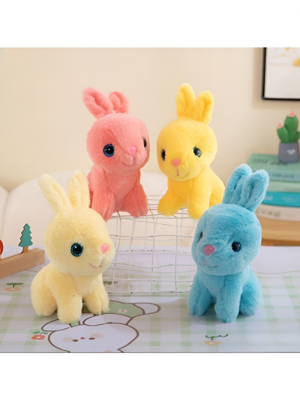 Fluffy Yellow Rabbit Soft Toy - 7 Inch Plush Bunny for Kids & Babies LMI11924