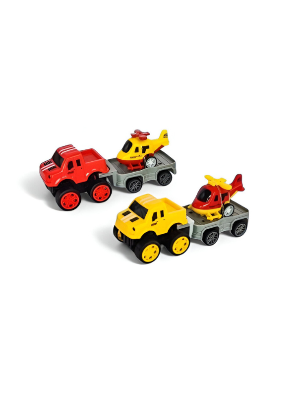 12-Piece Mini Rescue Rush Vehicle Toy Set | Small Trucks, Helicopters & Cars Playset LMI15486