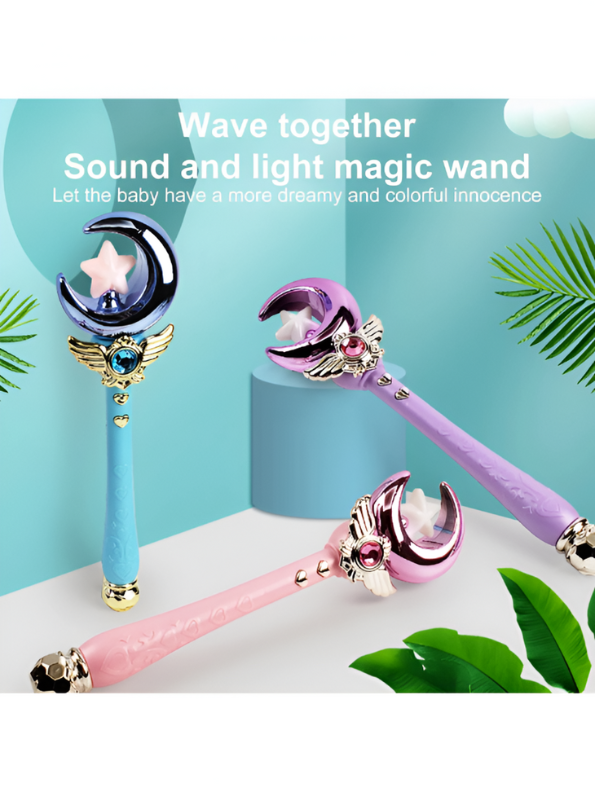 Purple Crescent Moon & Star Magic Wand | Cosplay & Dress-Up Toy NX12487