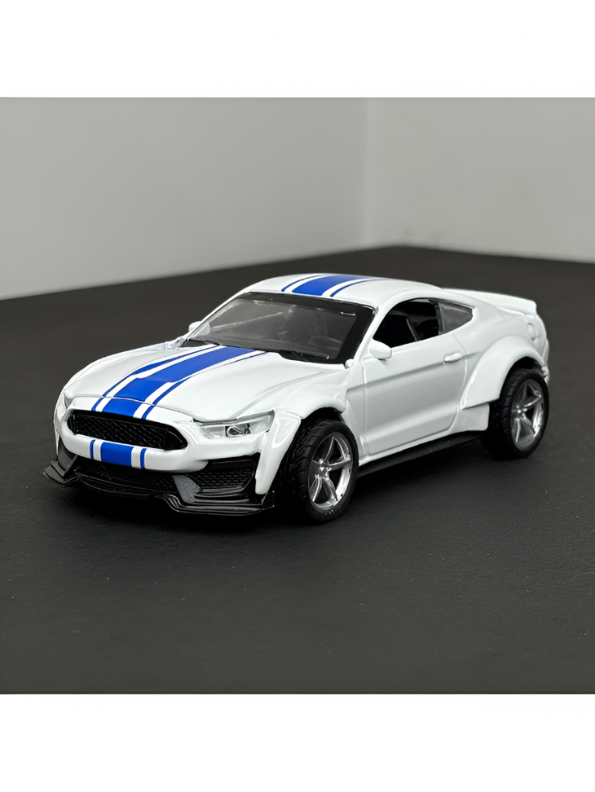 Mustang GT Wide-Body Diecast Toy Car (White) - Scale 1:34 Model Collector's Edition LMI15610