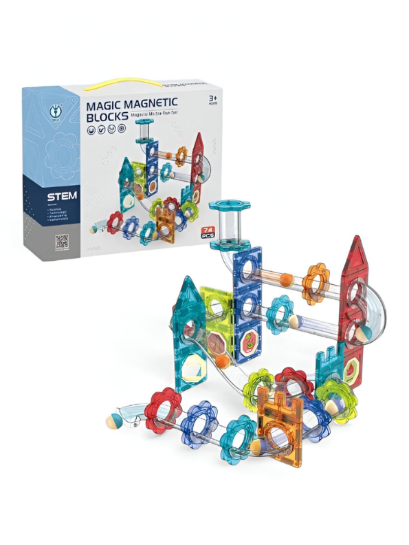 Magic Magnetic Blocks Marble Run Building Block Set - 113 PCS STEM Fun Track LEGO Set - Educational Science Toy TV708