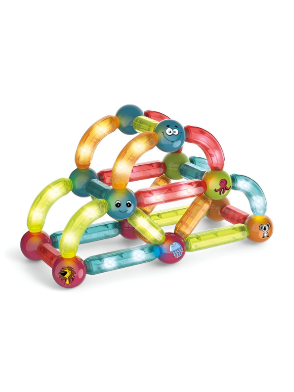 Light Magnetic Sticks Blocks Building Block Set - 52 PCS STEM Learning & Play LEGO Set - Glowing Educational Toy for Kids TV2121