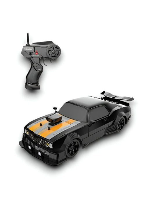 2.4GHz Remote Control Drift Car for Boys | High-Speed RC Racing Toy | Black & Orange Hobby Car Gift for Kids LMI15510.