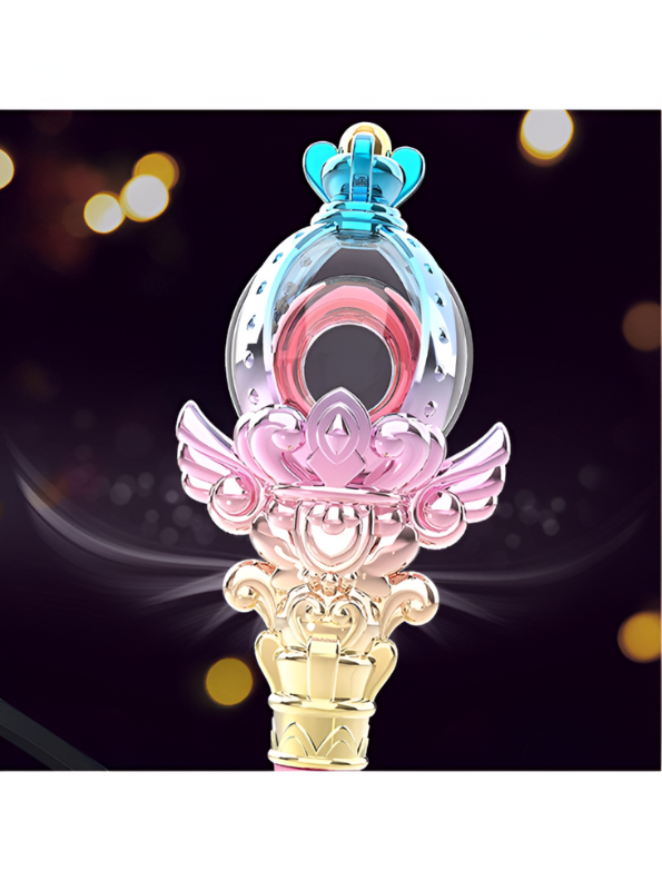Magical Girl Princess Wand Toy - Light-Up Bubble Blower for Kids' Dress Up & Cosplay NX15706