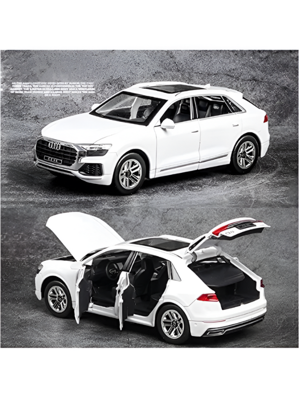 White - Audi Q8 SUV Diecast Model Car 1:24 Scale | Premium Luxury Crossover Diecast Collector LMI14131