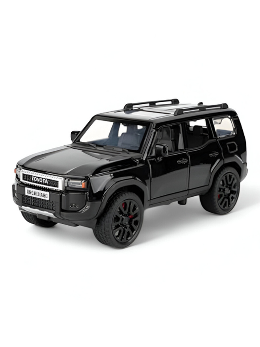 Black Toyota Land Cruiser Prado Diecast Metal SUV Model | Pullback with Sound & Light Scale 1:32 TV5799