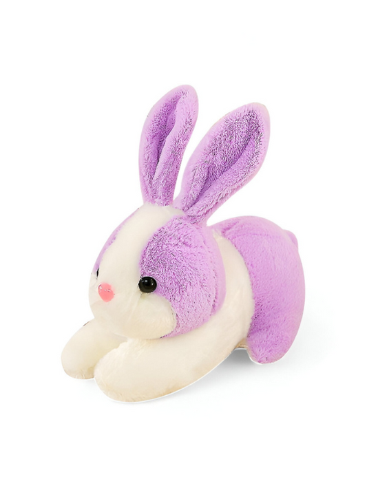 Cute Purple and White Bunny Stuffed Animal - Cuddly 8" Rabbit Soft Plush Toy for Kids LMI11102
