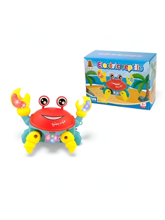 Red - Musical Light-Up Crawling Crab Toy for Babies | Interactive Tummy Time & Developmental Toy – LMI14940