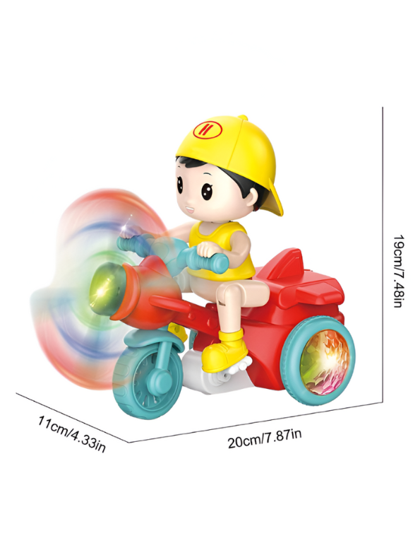 Red Cool Tricycles Stunt Performance Toy with Lights, Music, and Spinning Propeller LMI13969