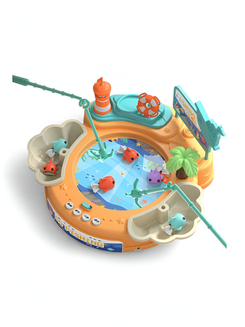 Electric Rotating Fishing Game Toy Set for Kids 3+ - Educational Music Fishing Hero NX15669