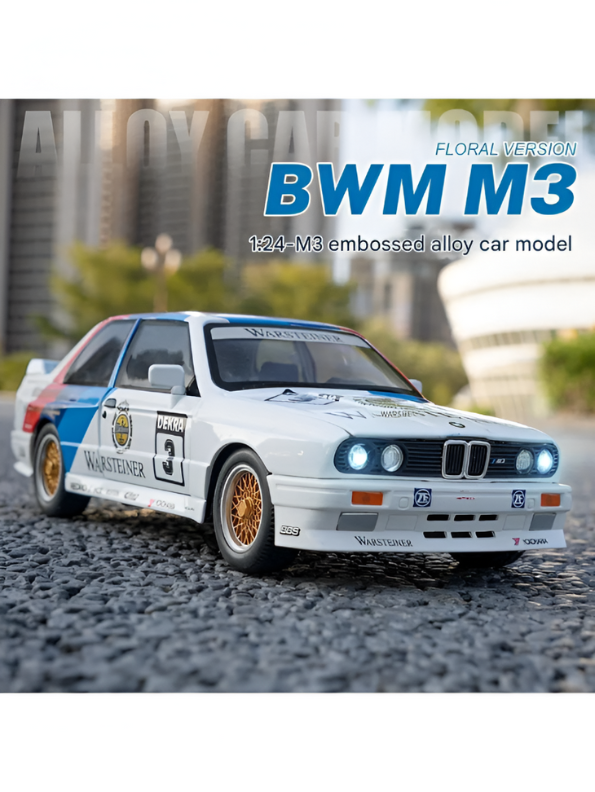 BMW E30 M3 DTM Race Car Diecast Model | Warsteiner Livery 1:24 Scale | Classic Touring Car Collectible LMI15794