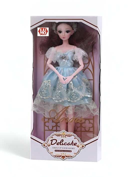 Cute Princess Doll in Elegant Gown for Kids - Fashion Doll Toy for Girls Ages 3-7 LMI10473