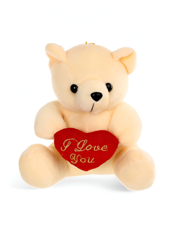 Cute Beige Teddy Bear with Red "I Love You" Heart - Perfect Valentine's Day & Anniversary Gift LMI11922