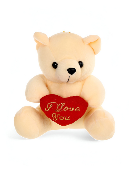 Cute Beige Teddy Bear with Red "I Love You" Heart - Perfect Valentine's Day & Anniversary Gift LMI11922