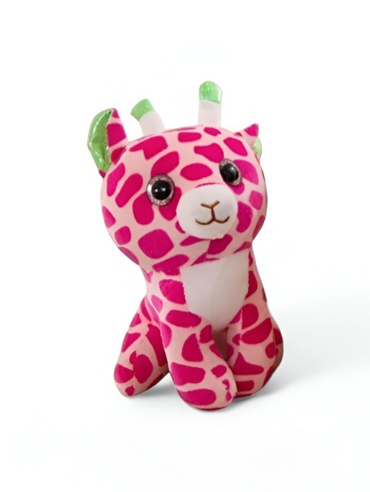 Pink - Glitter-Eyed Giraffe Plush Toy - 7 Inch Stuffed Soft Toy Animal for Kids LMI11913