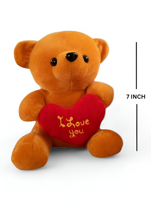 Cute Brown Teddy Bear with Red "I Love You" Heart - Perfect Valentine's Day & Anniversary Gift LMI11922