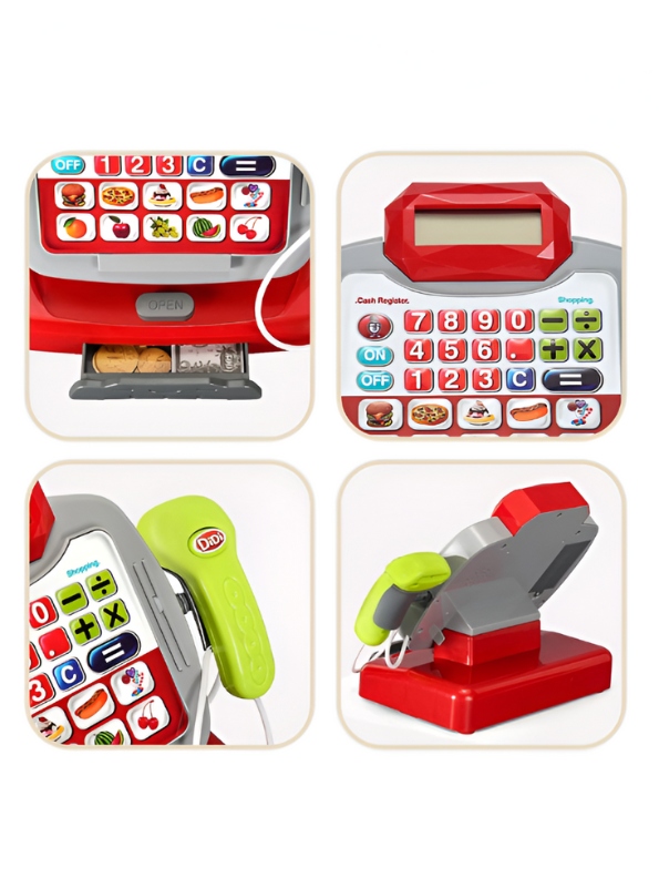 Kids Supermarket Intelligent Store Playset | Toy Cash Register with Working Scanner & Groceries LMI15602