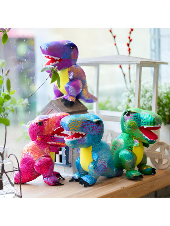 Green - Super Soft Toy Rainbow T-Rex Stuffed Animal - Huggable & Colorful Dinosaur Plushie Toy LMI11902